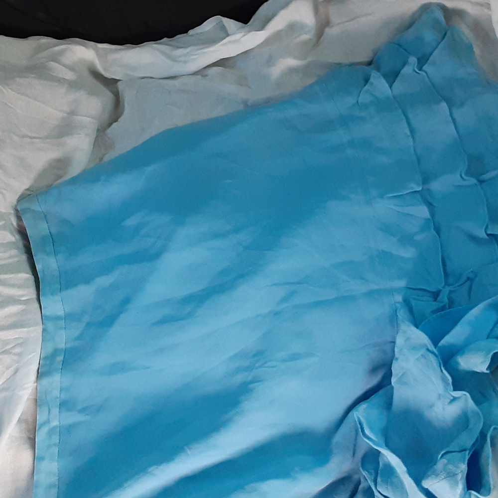 EXPRESS 100% Silk, Sky Blue Color, 4 Size Skirt